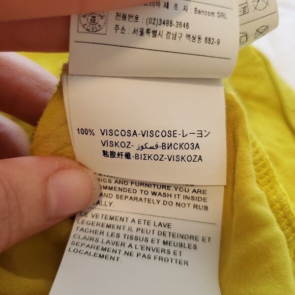 Stile Benetton medium womens yellow ombre racerback tank top - Picture 10 of 11